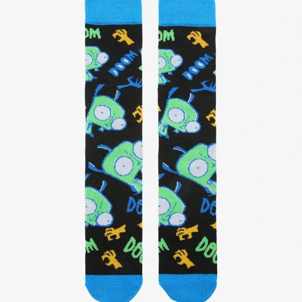 Invader Zim GIR Doom‎ Crew Socks Hot Topic Nickelodeon